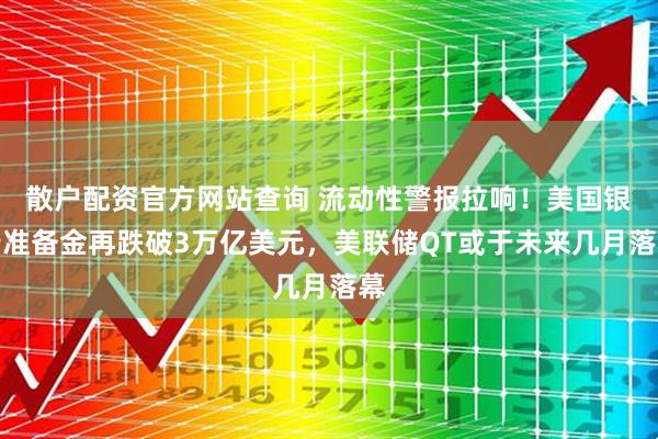 散户配资官方网站查询 流动性警报拉响！美国银行准备金再跌破3万亿美元，美联储QT或于未来几月落幕